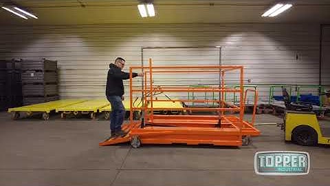 Specialty Tugger Cart - Topper Industrial Z Rack Ramp Cart, Material Handling Cart