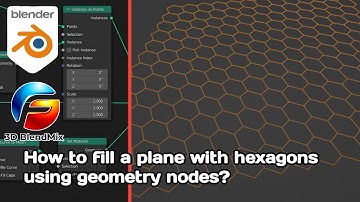 How to fill a plane with hexagons using geometry nodes in Blender