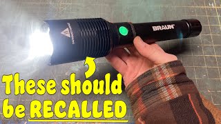 Harbor Freight 7K Lumen Flashlight Update: BURNING/FIRE RISK