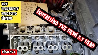 5.7 ram charger 300c HEMI head Bolt Torque Specs|hemi head gasket install|head installation