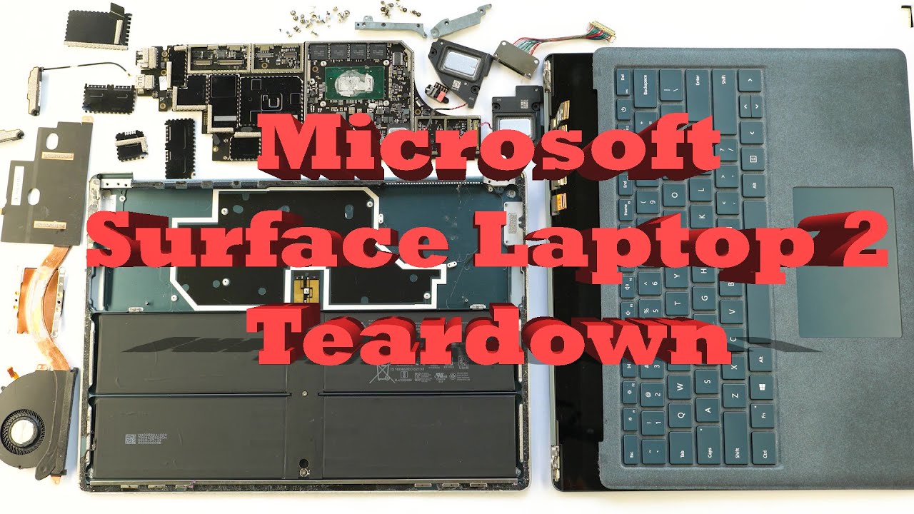 Microsoft Surface Laptop 2 Full Disassembly Teardown Guide - YouTube