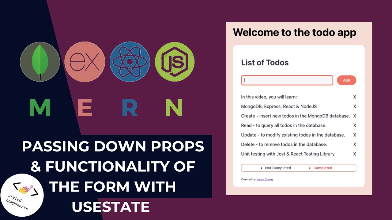 4 Pass Down Props Form Functionality With React UseState react 4-pass-down-props-form-functionality-with-react-usestate-react