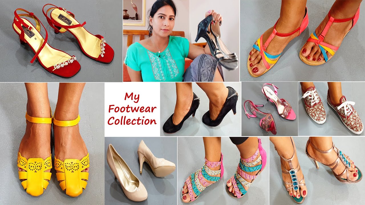 Footwear Collection 👠👠 Heels Flats Shoes Home Wear Sandals Home Telugu Home YouTube