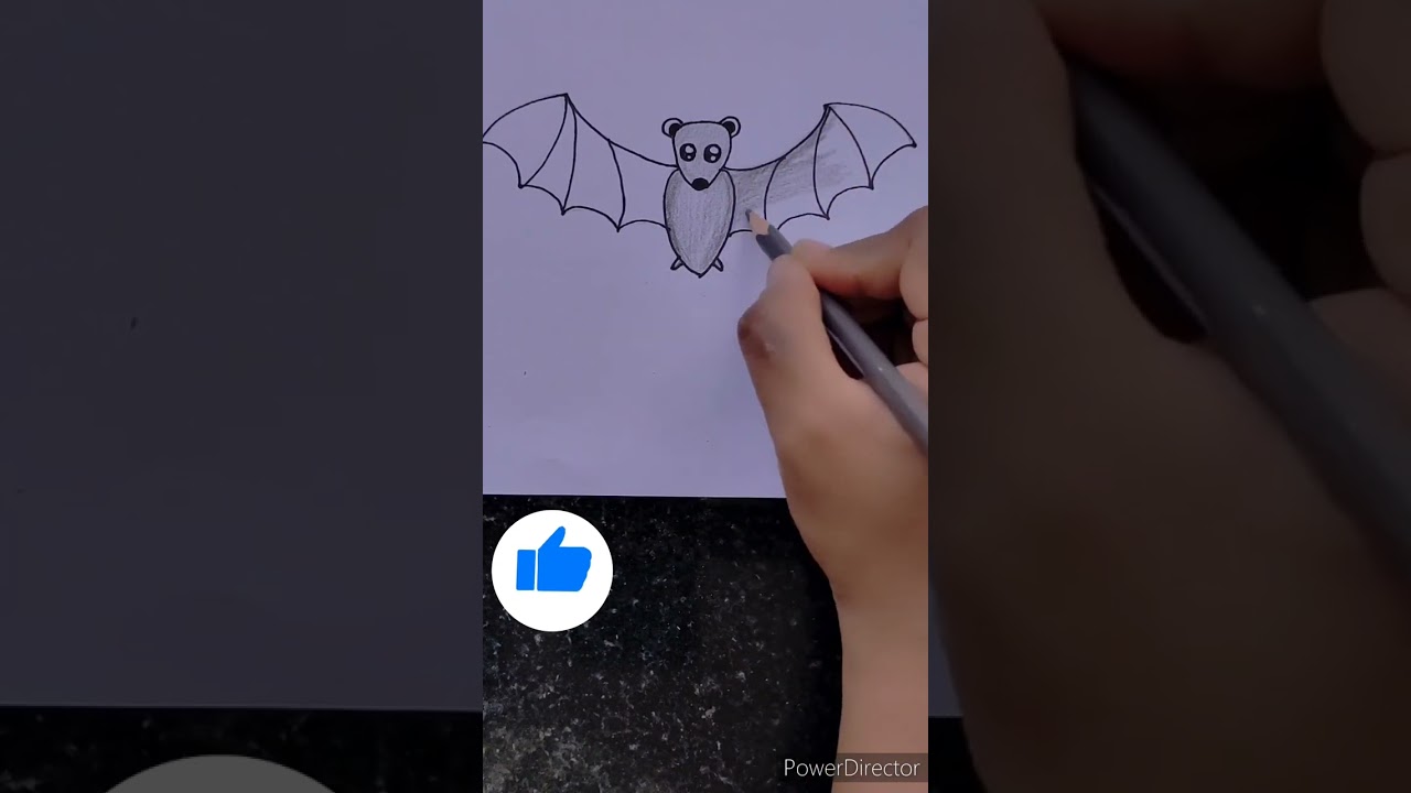 How to colour a Cute Bat. Full drawing tutorial link in description box