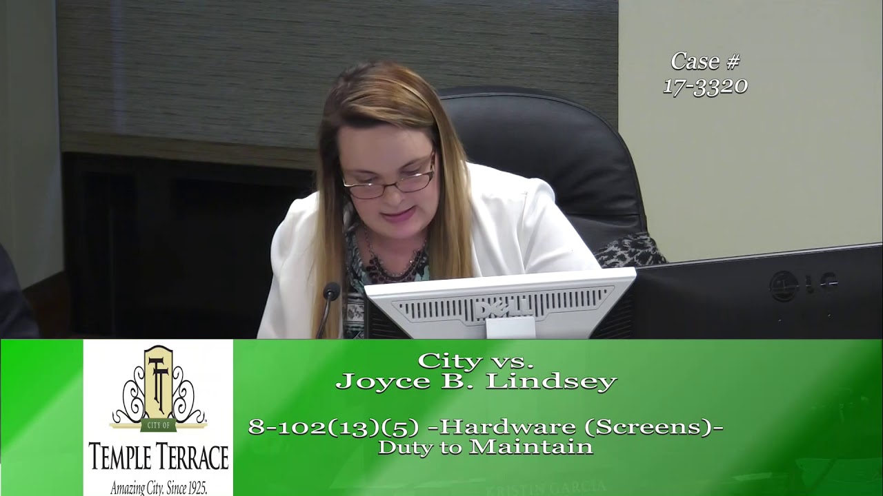 Temple Terrace Municipal Code Enforcement Board 5918 YouTube