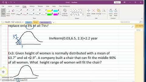 Math 142 Ch 6.2 part 2 Normal Distribution Word problems