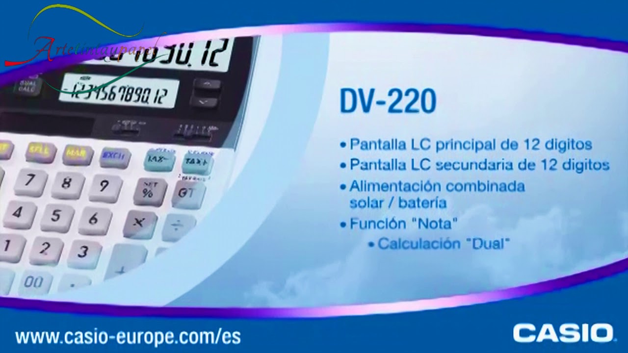 Calculadora Casio DV 220 YouTube