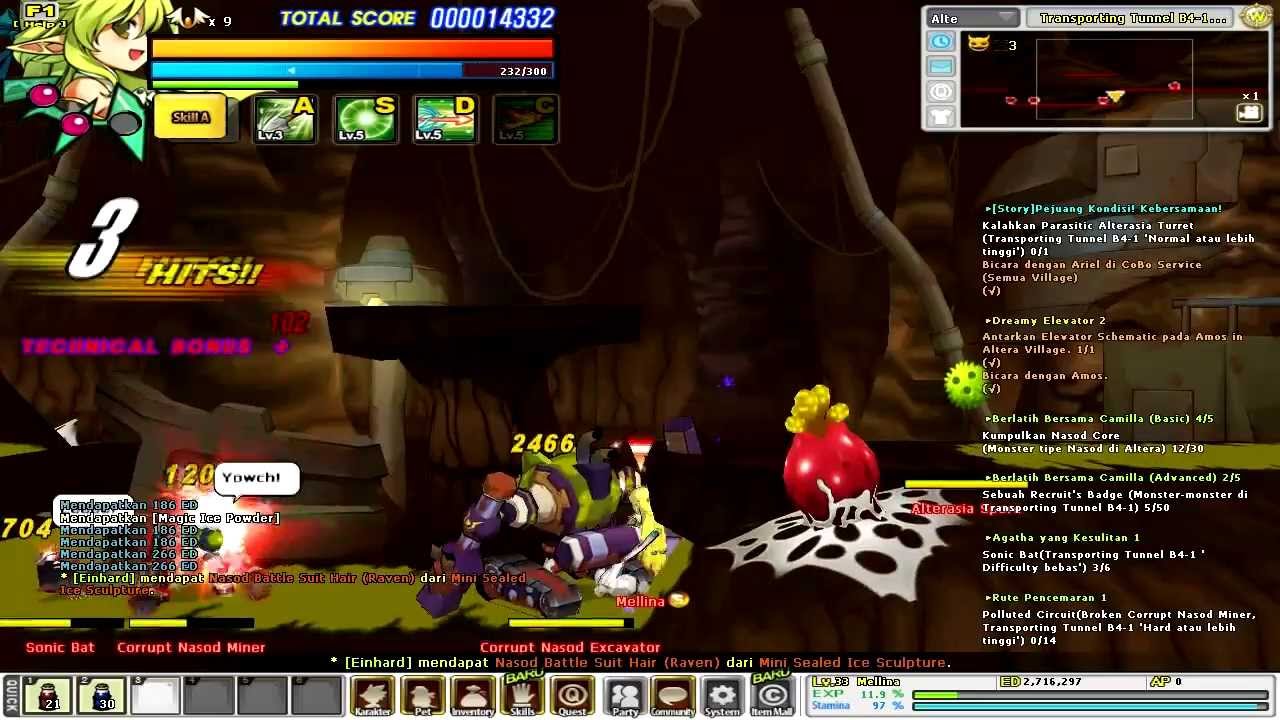 [Elsword] Rena Sniping Ranger: 4-3 (Transporting Tunnel B4-1) - YouTube