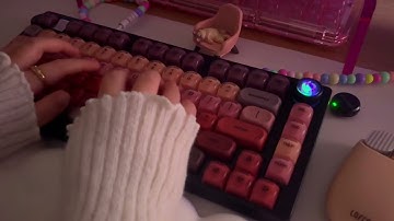Keyboard ASMR 1 Hour with the makeup keycaps on the Leobog Hi75 Mechanical Keyboard