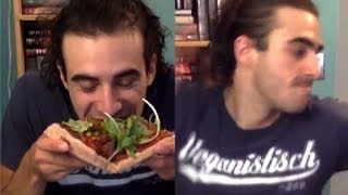 Vegan freaks out when he realizes he just ate cheese