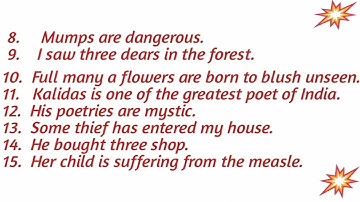 #Syntax#Noun related  errors#Exercise 4(A) From Excellent book#Class-12 & All competative exams