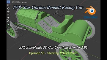 Blender Car Modelling Tutorial of a 1905 Star Gordon Bennet Ep 54 Steering Wheel Part 1 #blender