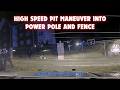 ARKANSAS STATE POLICE assist NLRPD with high speed pursuit - PIT Maneuver into power pole & fence