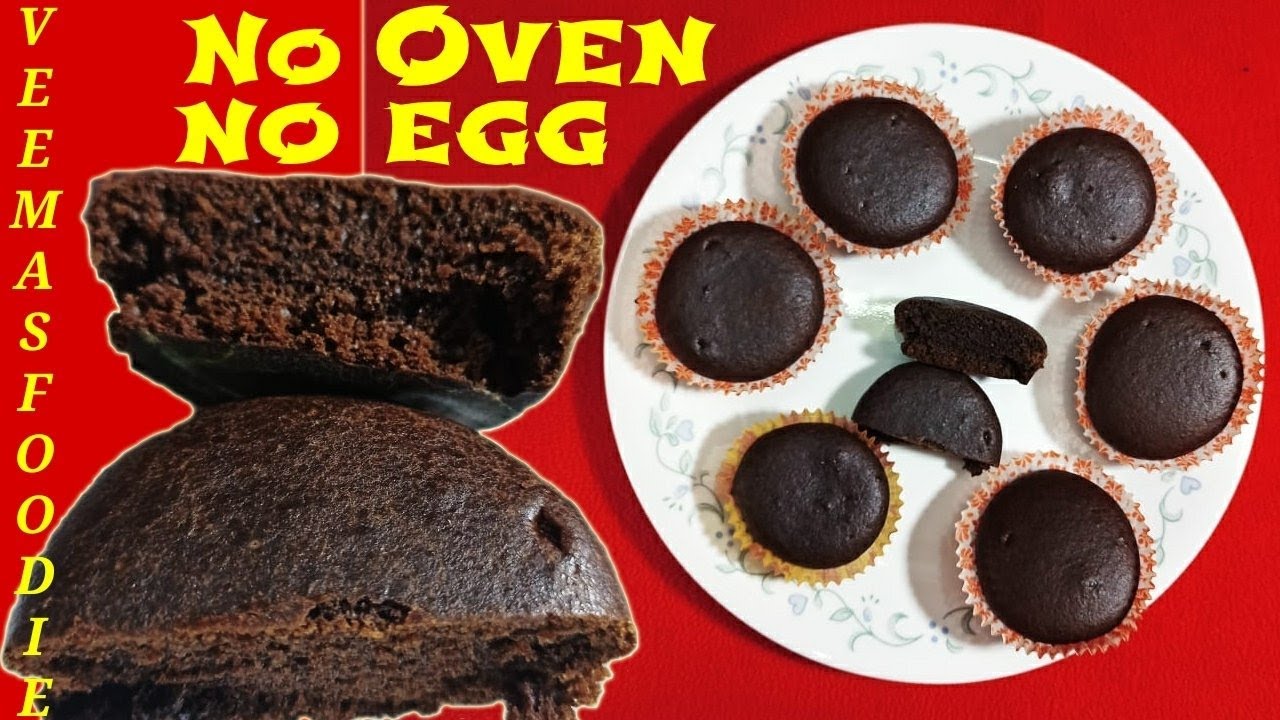 How to make Egg Less Cupcakes/Egg less Chocolate cup cake Without oven