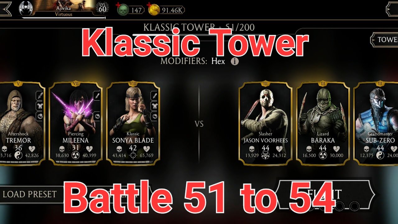 Mk Mobile Klassic Tower Battle 51, 52, 53 and 54 