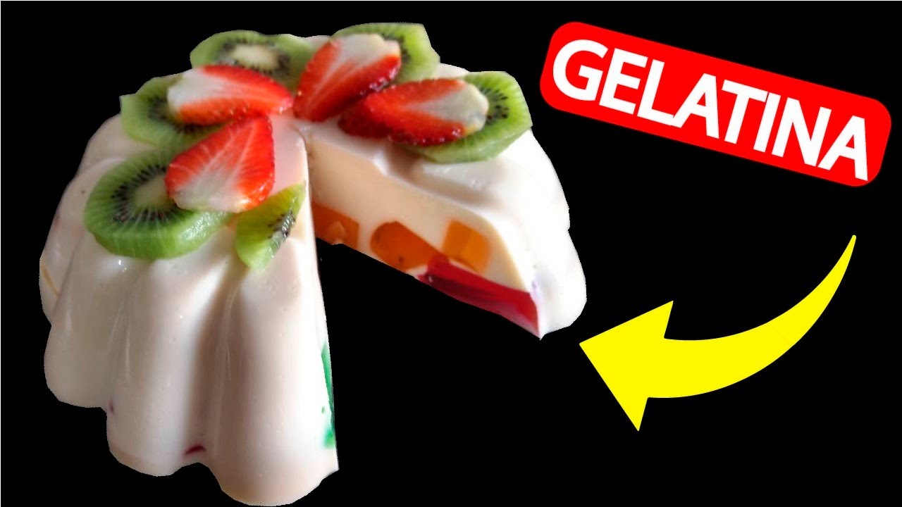 Como hacer GELATINA de mosaico ️ receta FACIL con fruta (Rico Postre) YouTube