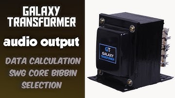 This data is for your output transformer winding data