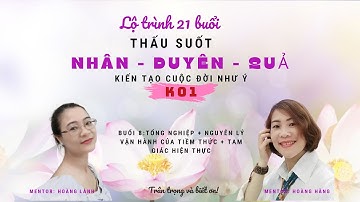 Buổi 8. TỔNG NGHIỆP + NGUYÊN LÝ VẬN HÀNH CỦA TIỀM THỨC + TAM GIÁC HIỆN THỰC