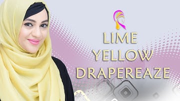 LIME YELLOW DRAPEREAZE | HIJABEAZE BY UROOJ