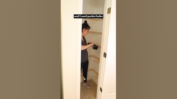 Our DIY corner shelves pantry makeover! #cornershelf #pantrymakeover #pantryorganization