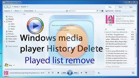 How To Delete Windows Media Player History || Windows media playerका हिस्ट्री कैसे डिलेटकरें