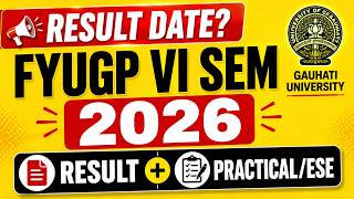 Gu Most Important Update On Fyugp Vi Semester 2026  Result  Practical U0026 Ese Update  epathshala