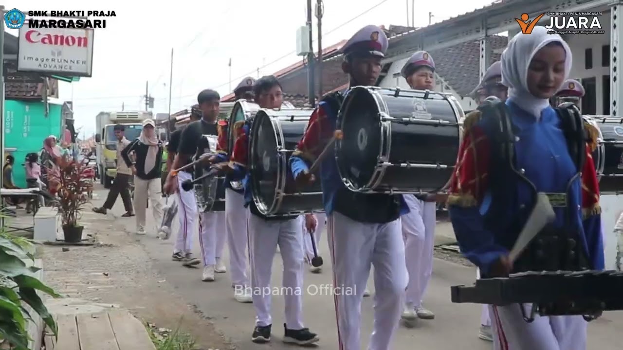 GITA SWARA MARCHING BAND SMK BHAKTI PRAJA MARGASARI DI DESA JATILABA