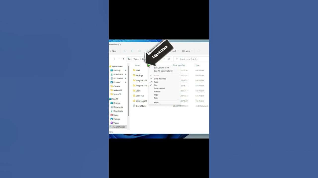 How to automatically size all columns to fit in File Explorer? YouTube