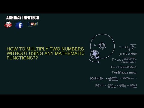 How to quickly multiply two numbers without any multiplication??