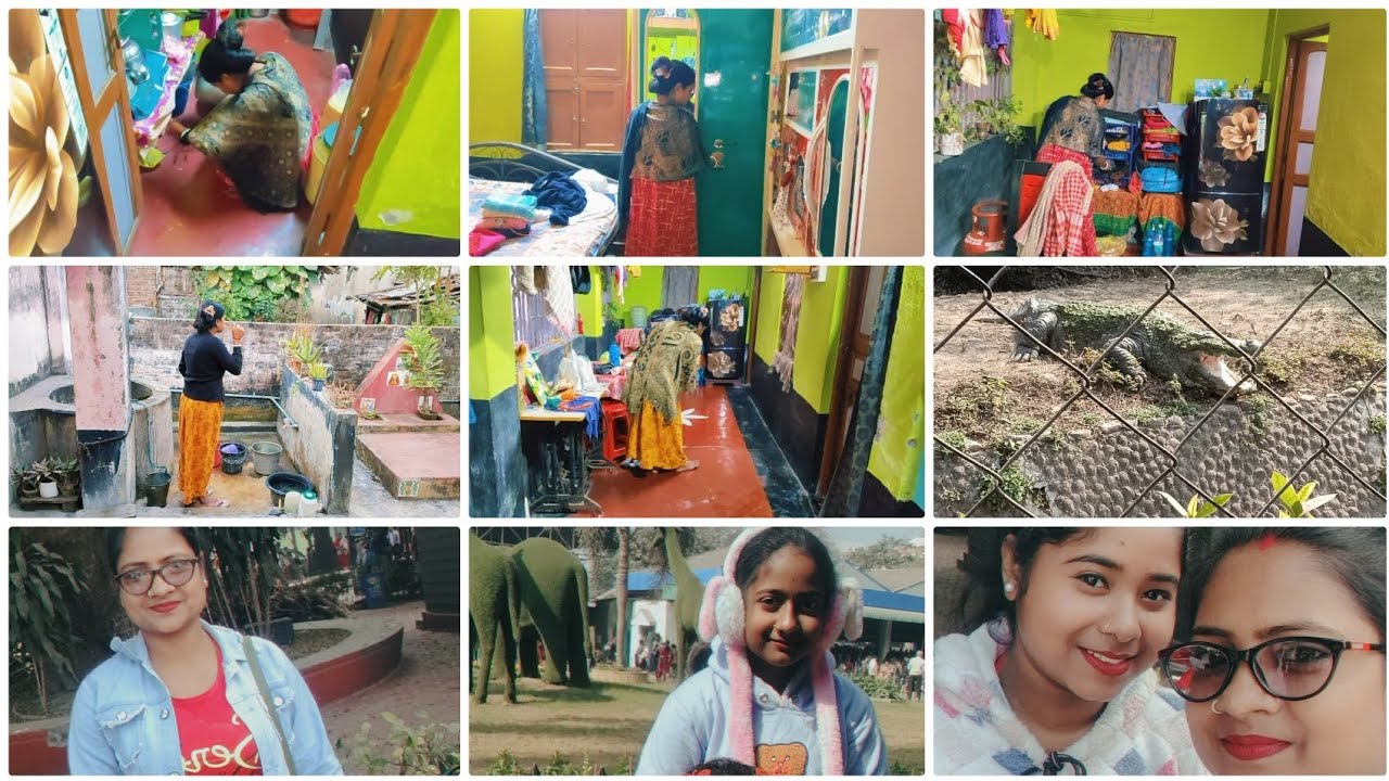 ভোরবেলা ঘুম থেকে উঠে বাসিকাজ,স্নান সেরে পুজো করে সবাই মিলে বেরিয়ে পড়লাম চিড়িয়াখানা ঘুরতে ।