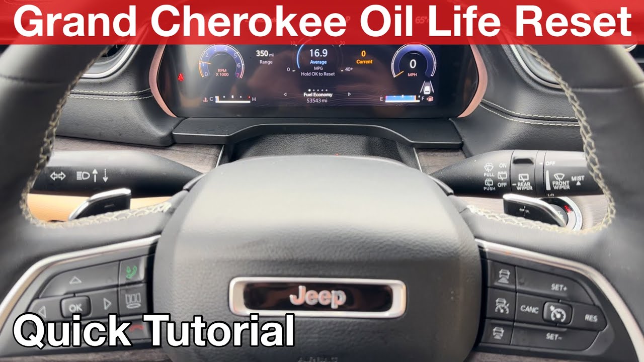 2023 Jeep Grand Cherokee How to reset the oil life maintenance reminder