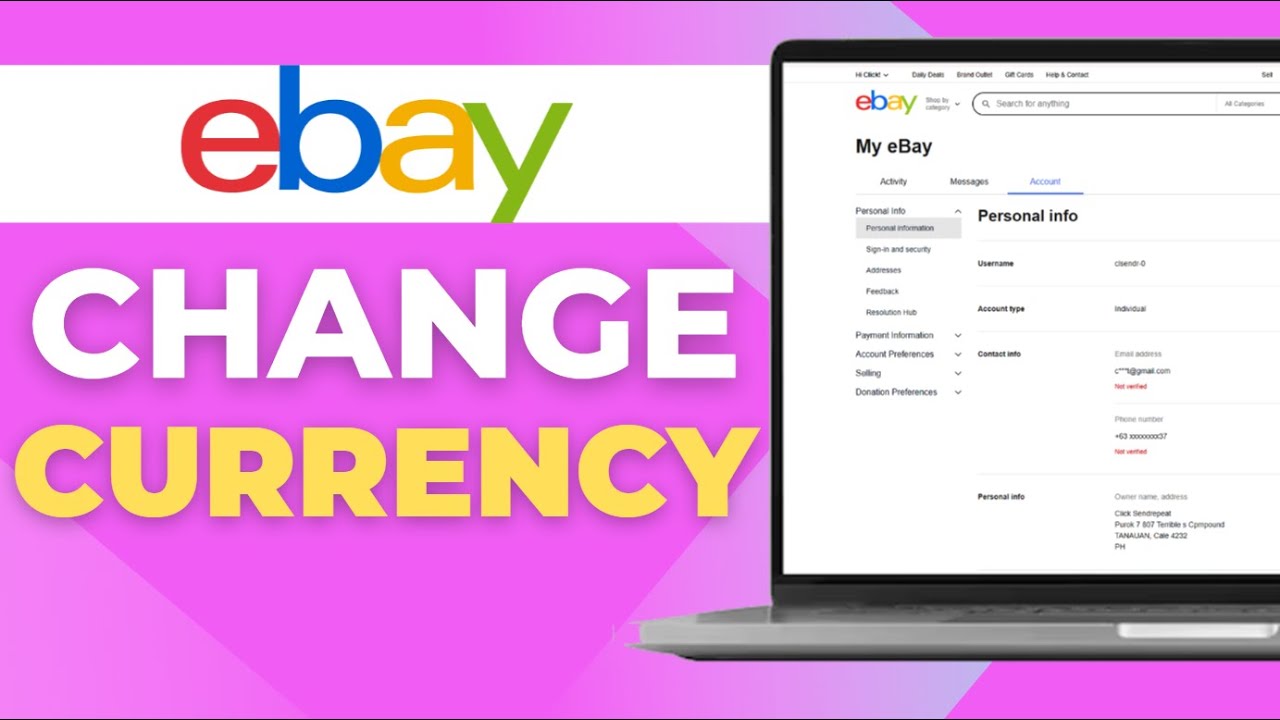 How to Change Currency on eBay Desktop & App - YouTube