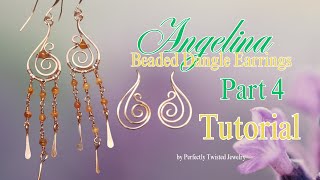 Beautiful beaded earrings using wire wrapping technique - Angelina Earring Frames Tutorial