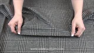 English 100% Wool Check Suiting Dress Fabric