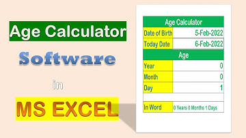 How to Create Age Calculator Software in MS Excel | MS Excel Bangla Tutorial