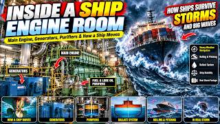 INSIDE A SHIP ENGINE ROOM ⚓🚢 | Main Engine, Generators & Purifiers Explained + Ships Survive Storms
