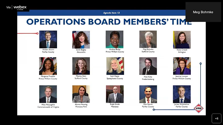 VRE Operations Board Meeting for January 2023