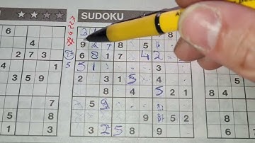 Tuesday. Bonus Extra edition. (#4227)  Three Stars Sudoku puzzle.  03-08-2022 Extra part 1 of 5