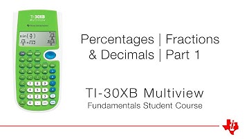 Percentages - Part 1 | TI-30XB Multiview Calculator | Fundamentals Course
