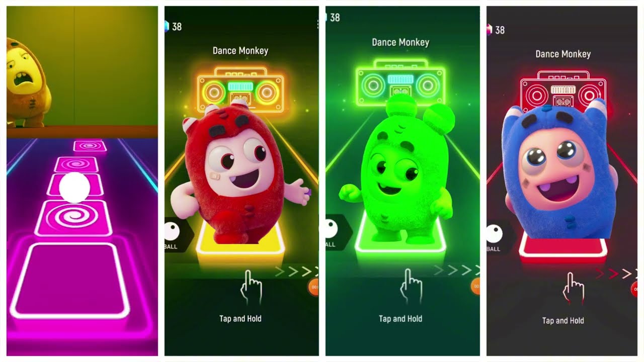 “Cute Monsters Color Battle 🌈 | Tiles Hop Ultimate Challenge!”