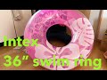 【INTEX swim ring】インテックスの91cmの浮き輪を膨らませます