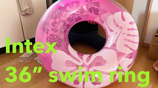 【INTEX swim ring】インテックスの91cmの浮き輪を膨らませます