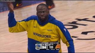 Draymond Green & Devin Booker get ejected at the end of the game, Green taunts the crowd