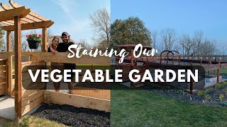 Vegetable Garden Makeover (new stain & spring prep) | AspenAckley