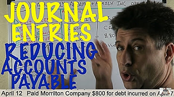 Journal Entries for Accounting Made Easy / Reducing Accounts Payable / Accounting for beginners #131