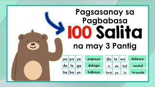 Pagbasa Grade 1 (Mga Salitang May 3 Pantig) | Filipino Reading Lesson