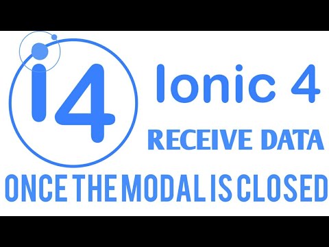 #5 How to receive data from modal once the modal is closed  part-3 | ionic 4 beginners