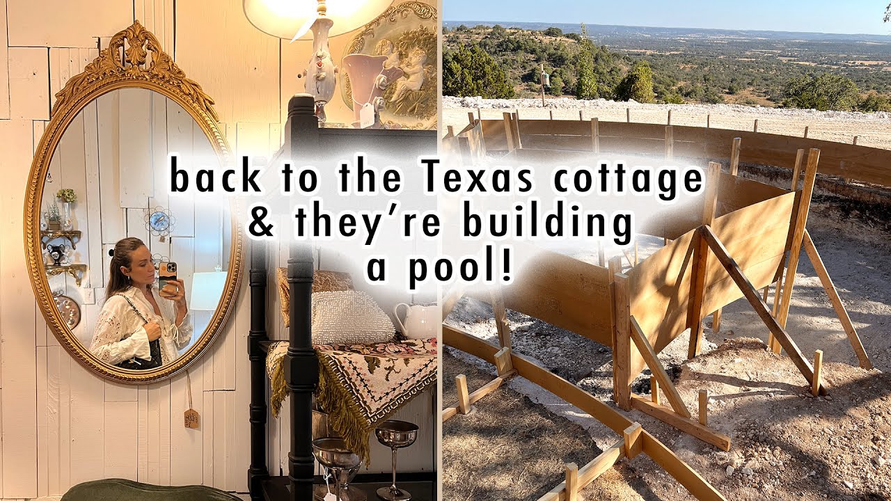 back to the Texas cottage & they’re building a POOL! | XO, MaCenna Vlogs