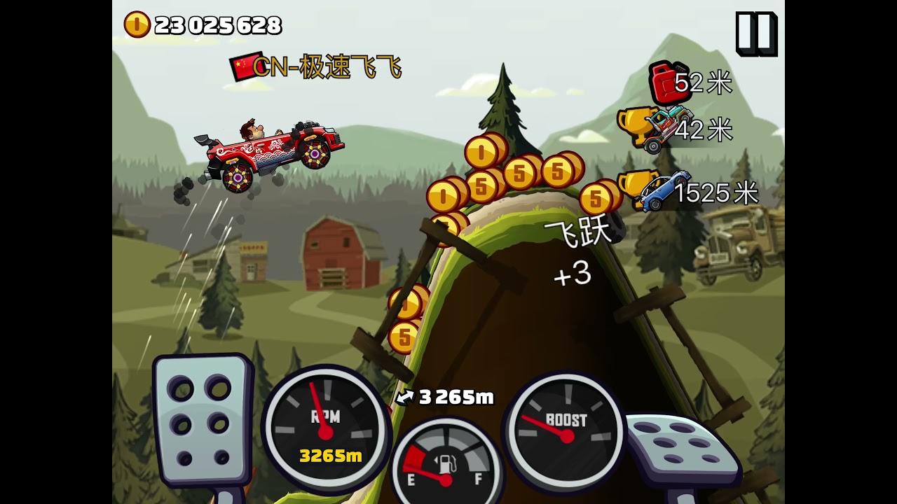 Hill Climb Racing2-Forest Trials-Rally Car-5000m