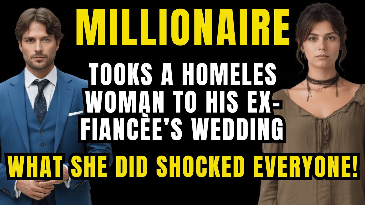 A MILLIONAIRE TOOK A HOMELESS WOMAN TO HIS EX FIANCÉE’S WEDDING, AND